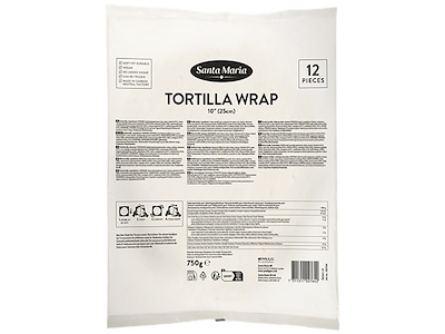 Hvede Tortilla 25 cm - 12 stk