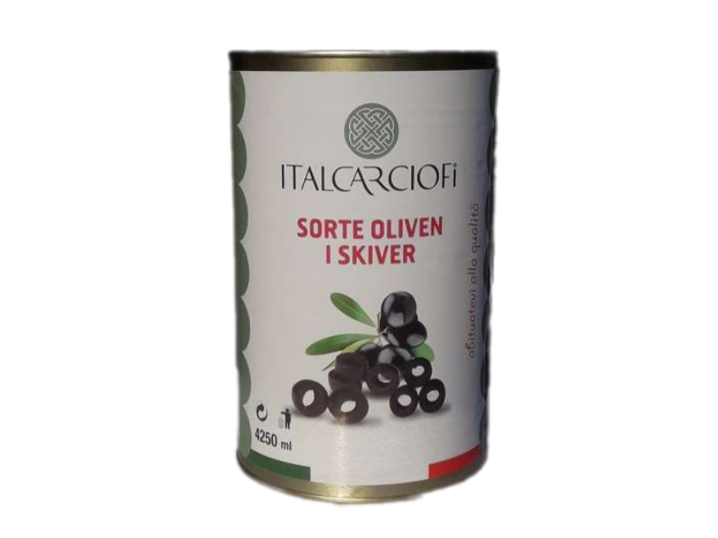 Oliven Sorte i Skiver - 4250 ml