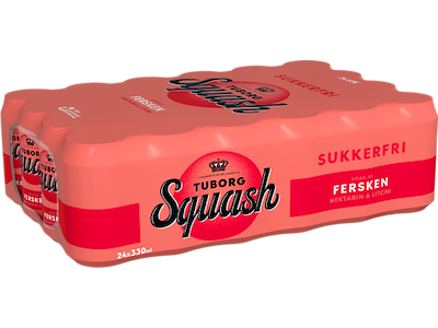 Tuborg Squash Fersken Sukkerfri 24x33cl