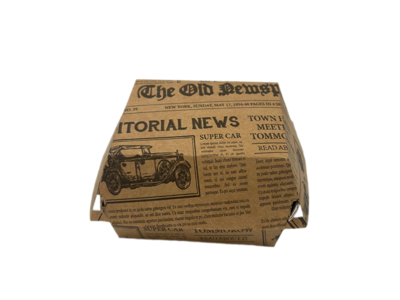 Hamburger Box (Old News) - 50 stk