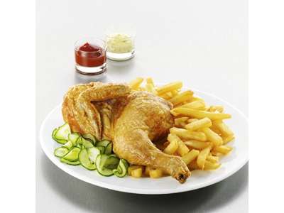 Stegt Halv Kylling (450g) - 10 kg