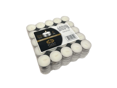 Fyrfadlys Lille (6 timer) - 100 stk