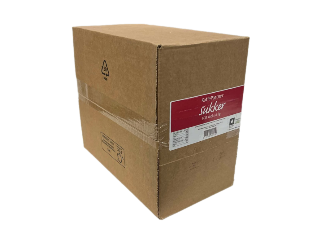 Sukker Sticks Hvid - 600 x 3g