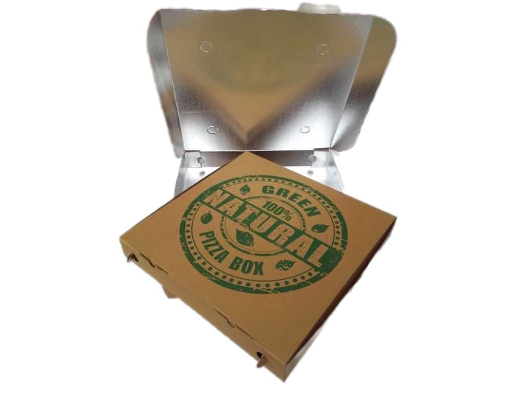 Pizzaæske Eco m. alu (50x50) - 50 stk