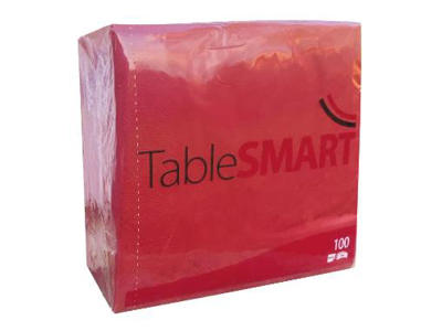 Servietter Rød 3-Lag (40x40cm) - 100 stk