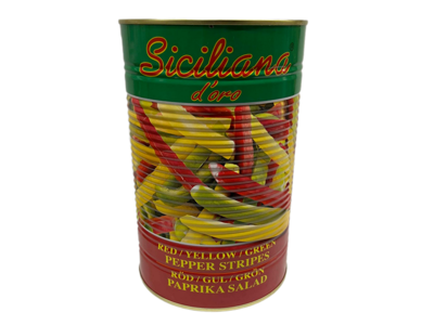 Paprika Strimler 3-farvet - 4,2 kg