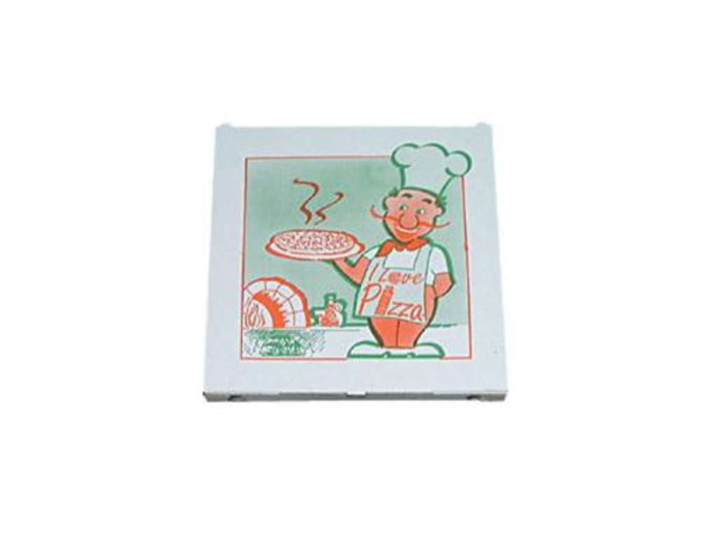 Pizzaæske I Love (30x30) - 100 stk