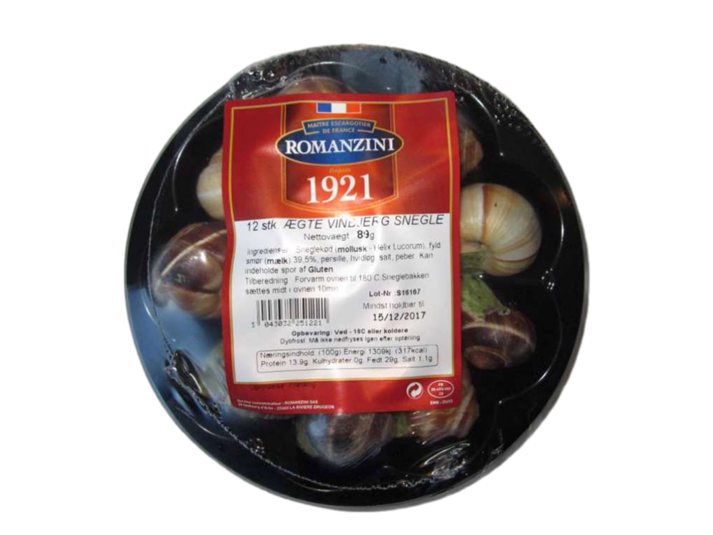 Snegle Agat m. Hvidløgssmør - 336 g