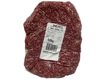 Hakket Oksekød m/kartofler (8-11%) - 5 kg