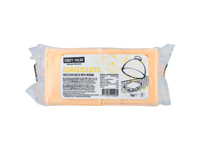 Cheddar Slices Chefs Value  - 1 kg
