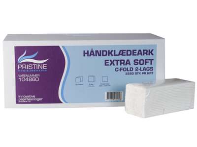 Håndark 2-lags Hvid (C-Fold) - 162 stk