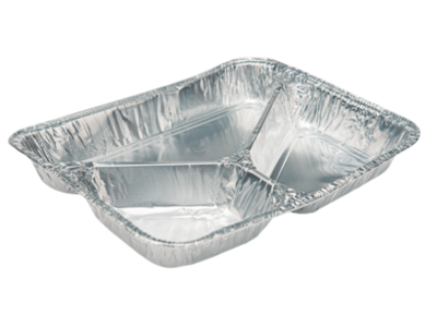 Alubakke 3-Rums - 100 stk