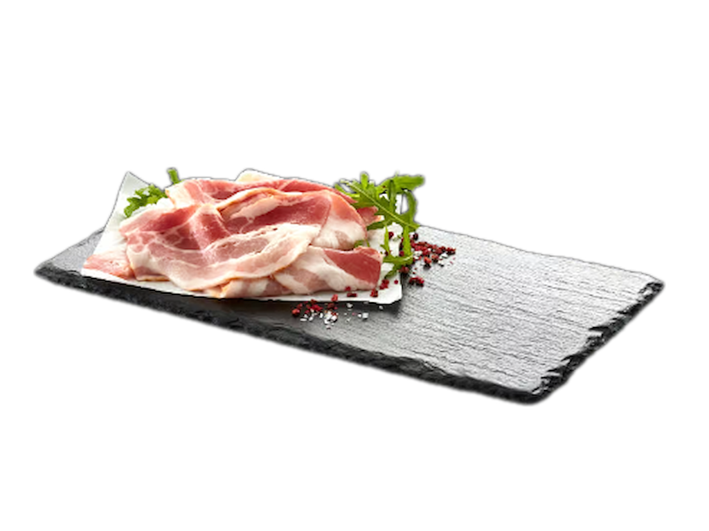 Bacon i skiver på bagepapir - 2,5 kg