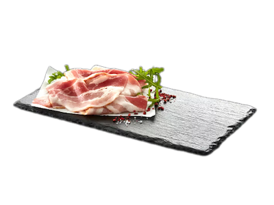 Bacon i skiver på bagepapir - 2,5 kg
