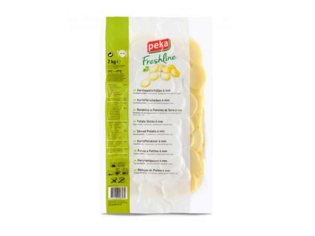 Kogte kartoffel skiver 10mm - 2 kg